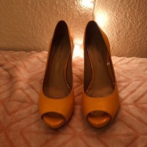 Bright Orange Antonio Melani Peeptoe Pumps